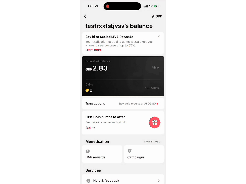 Transfer eligible LIVE rewards to Creator Card