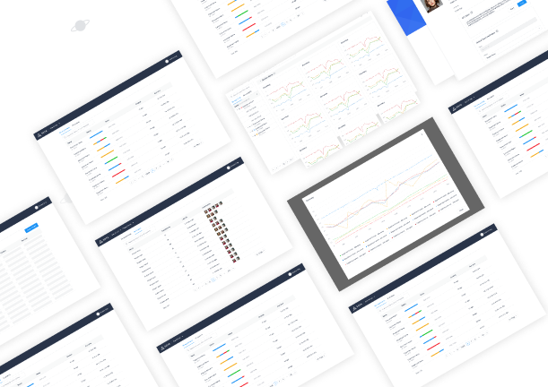 SOTA machine learning analysis platform interface collage