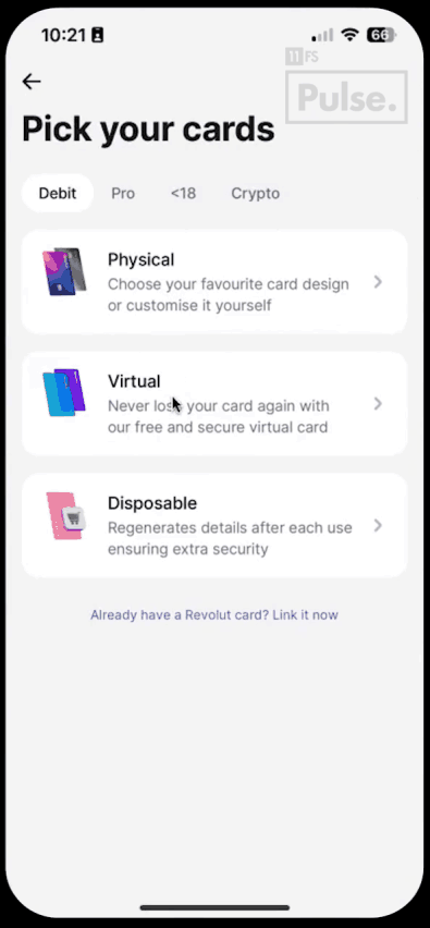 Revolut card activation benchmark