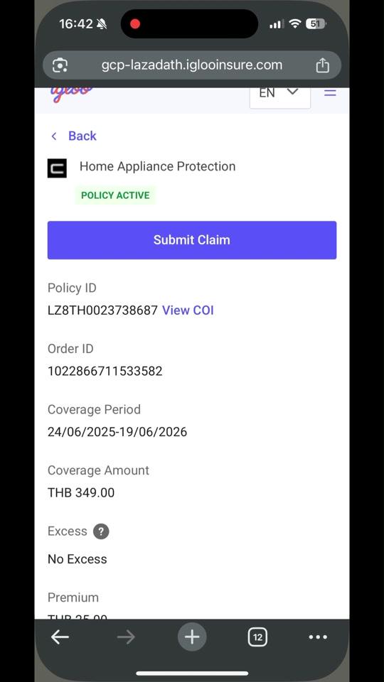跳转到外部保险机构网页提交理赔