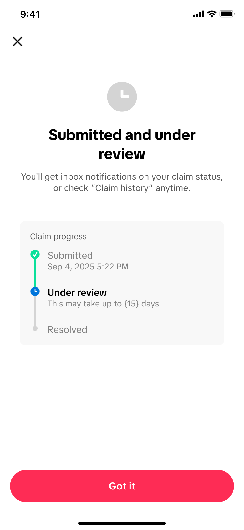 Submitted security report